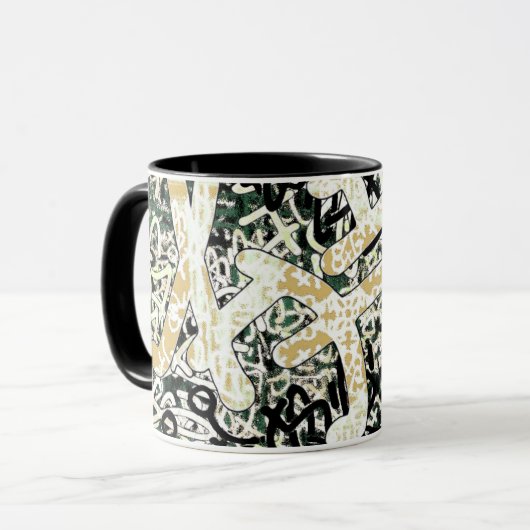 Mug Propriétés du lac Geranium Asemic (Devant gauche)
