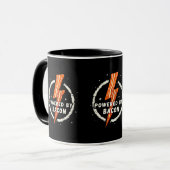 Mug Propulsé par Bacon Funny Retro Fodie esthétique (Devant gauche)