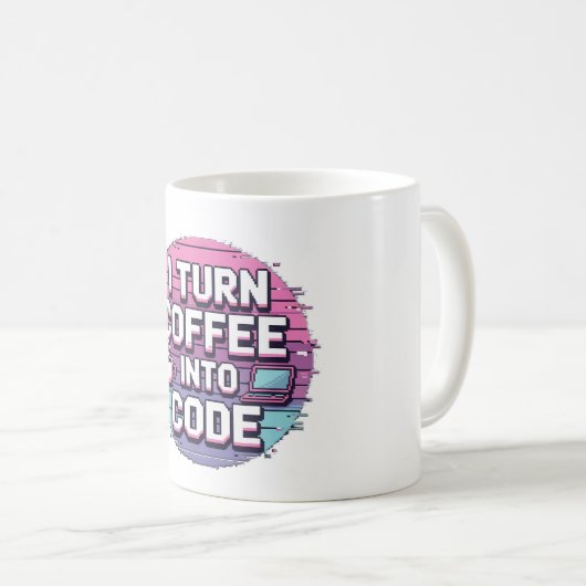 Mug Propulsé par café et code (Devant droit)