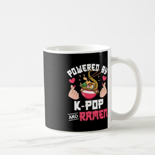 Mug Propulsé Par K-Pop Et Ramen Cute Kpop Music Anime  (Droite)