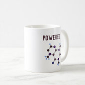 Mug Propulsé par - La caféine Structure moléculaire (Devant droit)