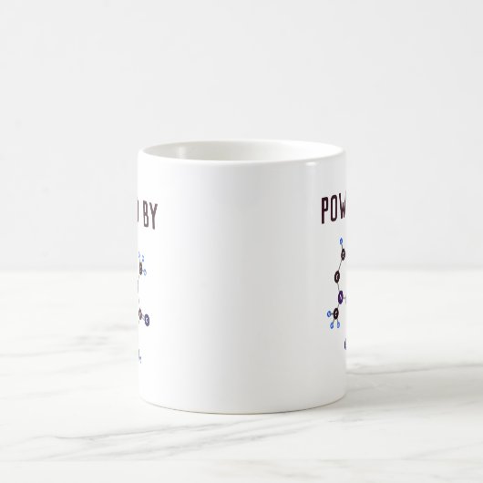 Mug Propulsé par - La caféine Structure moléculaire (Centre)