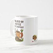 Mug Propulsé par le café et le compost @TLCInTheGarden (Devant gauche)
