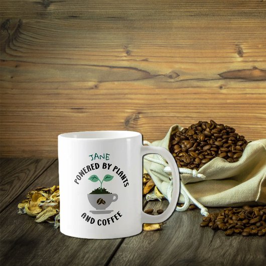 Mug Propulsé sur mesure par Plantes et café, Vegan