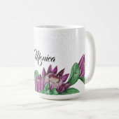 Mug Protéa roi aquarelle peinte à la main (Devant droit)