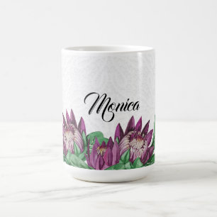 Mug Protéa roi aquarelle peinte à la main