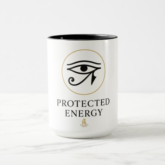 Mug Protected Energy – Minimal Eye of Horus Symbol | (Centre)