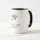 Mug Protected Energy – Minimal Eye of Horus Symbol | (Devant droit)