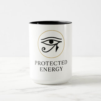 Mug Protected Energy – Minimal Eye of Horus Symbol |