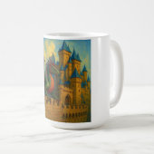 Mug Protecteur de château de dragon médiéval (Devant droit)
