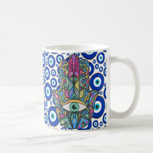 Mug Protection Couleur Mauvais Œil, Style Amulette Naz