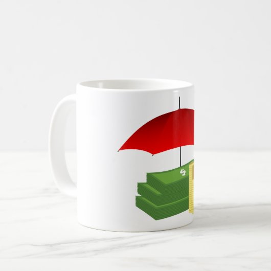 Mug Protection de la sécurité financière avec paraplui (Devant gauche)