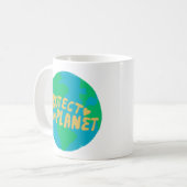 Mug PROTÉGER LA PLANÈTE SAVE EARTH Eco Green (Devant gauche)