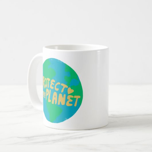Mug PROTÉGER LA PLANÈTE SAVE EARTH Eco Green (Devant gauche)