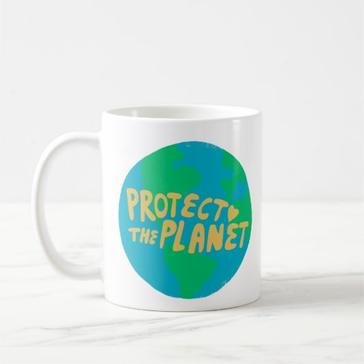 Mug PROTÉGER LA PLANÈTE SAVE EARTH Eco Green (Gauche)