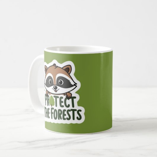 Mug Protéger Le Raccoon Des Forêts (Devant gauche)