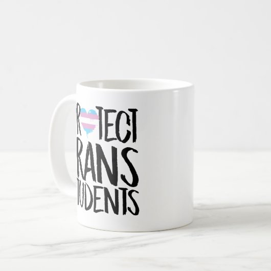 Mug Protéger les étudiants trans (Devant gauche)