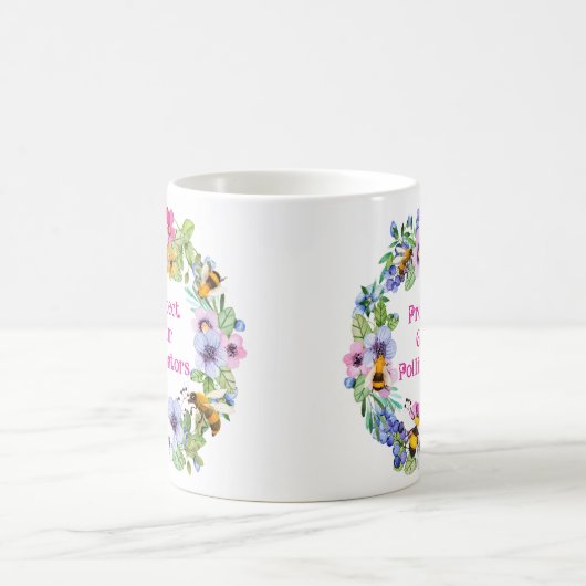 Mug Protéger nos pollinisateurs Fleurs d'abeilles (Centre)