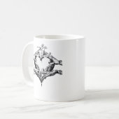Mug Protéger Un Coeur - Skeleton Coeur Main (Devant gauche)