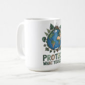 Mug Protégez ce que vous aimez" Conception De l'enviro (Devant gauche)