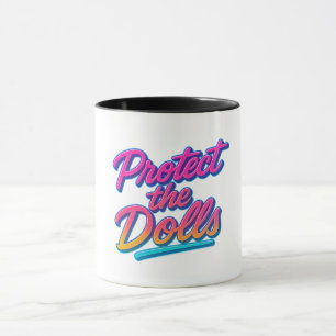 Mug Protégez les poupées Neon Art Rétro