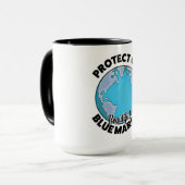 Mug Protégez notre beau marbre bleu (Devant gauche)