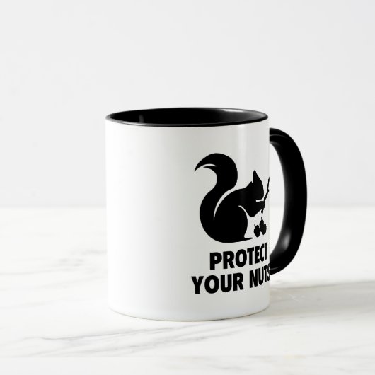 Mug Protégez vos noix ! (Devant droit)