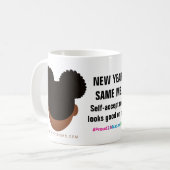 Mug #Proud2BNaturalMe "Nouvel An. Même Moi." (Devant gauche)