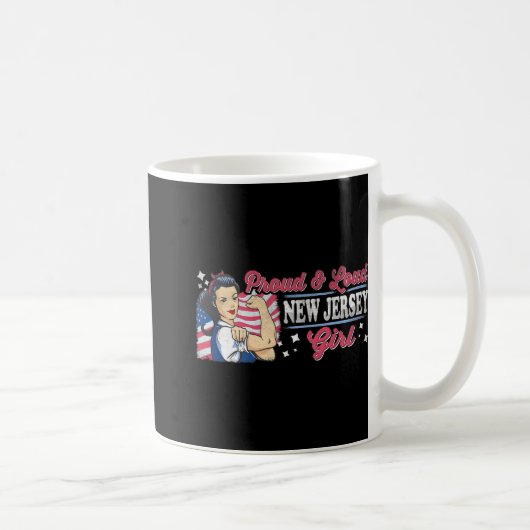 Mug Proud & Loud New Jersey Girl Proud American Wo (Droite)