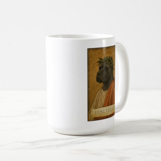 Mug Proud Cane Corso "Veni, Vidi, Eti" (Devant droit)