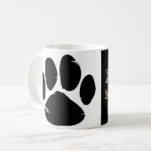 Mug Proud Dog Mom Paw Print Minimal Design (Devant gauche)