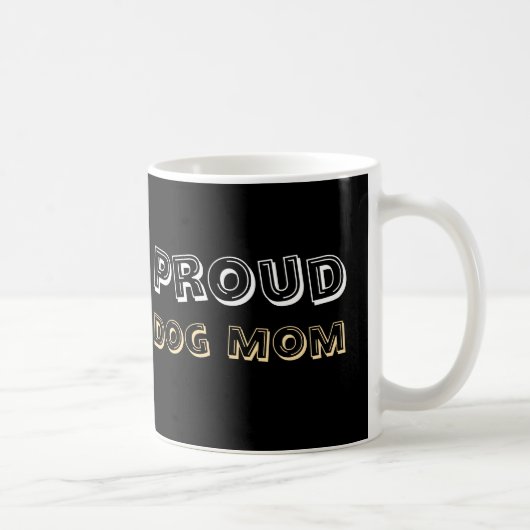 Mug Proud Dog Mom Paw Print Minimal Design (Droite)