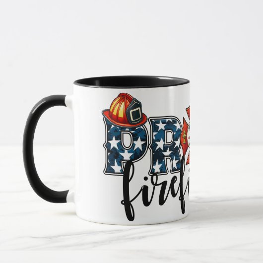 Mug Proud Fire Department – Patriotic Firefighter “PRO (Gauche)