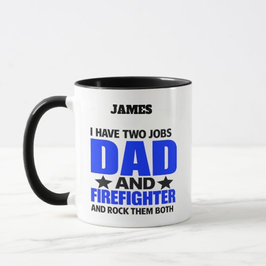Mug Proud Firefighter Dad (Gauche)
