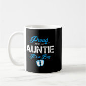 Mug Proud New Auntie It's A Boy Gender Reveal Funny Fa (Gauche)