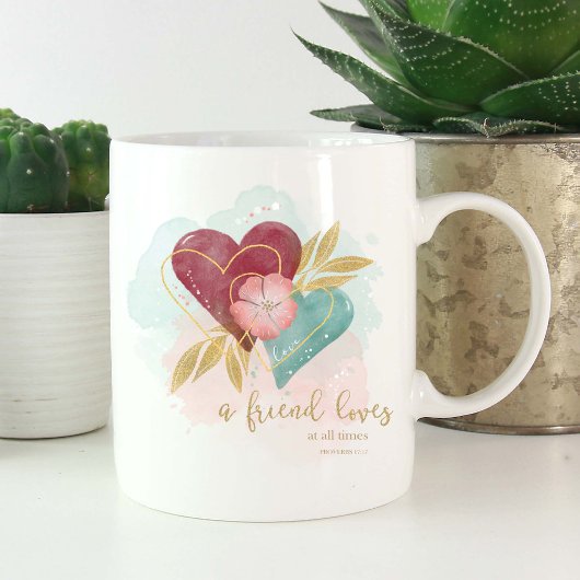 Mug Prov 17:17 Coeurs - Un Ami Aime Photo