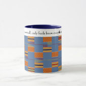 Mug Proverbe africain Denim Blue Kente (Centre)