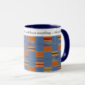 Mug Proverbe africain Denim Blue Kente (Devant droit)