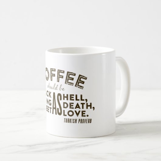 Mug Proverbe de turc de café (Devant droit)