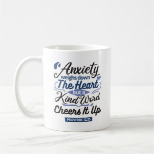 Mug Proverbes 12:25 Verset de la Bible – Art de mots g