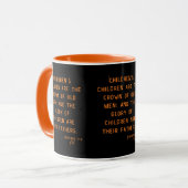 Mug Proverbes 17:6 KJV Bible Écriture à deux tons (Devant gauche)