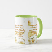 Mug Proverbes 17:6 KJV Bible Écriture Pic Deux Tons (Devant droit)