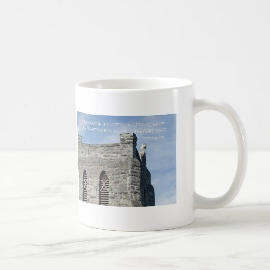 Mug Proverbes 18:10 Nom du Seigneur une tour forte (Droite)
