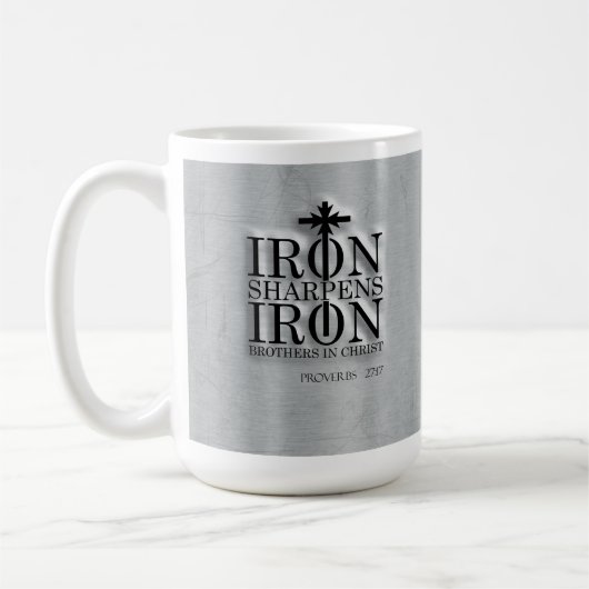 Mug Proverbes 27:17 Iron Sharpens Fer Mug, Coupe Cadea (Gauche)