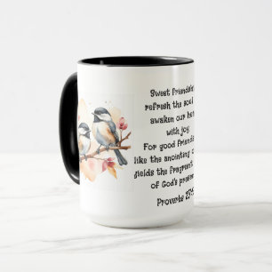 Mug Proverbes 27:9 Amitié Bible Citation Oiseaux migno