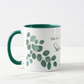 Mug Proverbes 31:25 Écriture Inspirationnelle Eucalypt (Gauche)