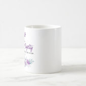 Mug Proverbes 31:25 Force et Dignité Fleur pourpre (Centre)