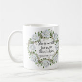 Mug Proverbes 31 Mère Bien Plus Que Rubis Roses (Gauche)