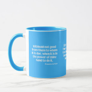 Mug Proverbes 3:27 KJV Bible Écriture à deux tons