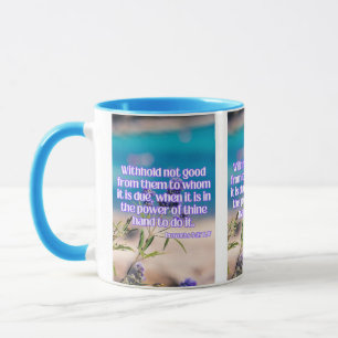 Mug Proverbes 3:27 KJV Bible Écriture Pic Deux Tons